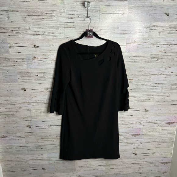 21. Cartise black midi dress size 10 cut out detail - Picture 1 of 9